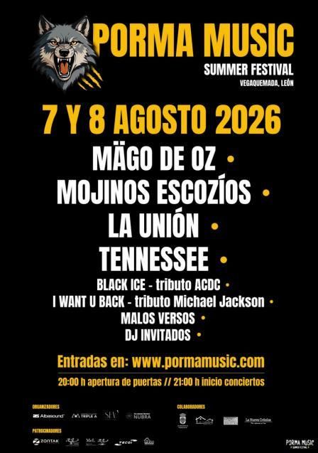 Cartel de la nueva edición del festival Porma Music Fest.