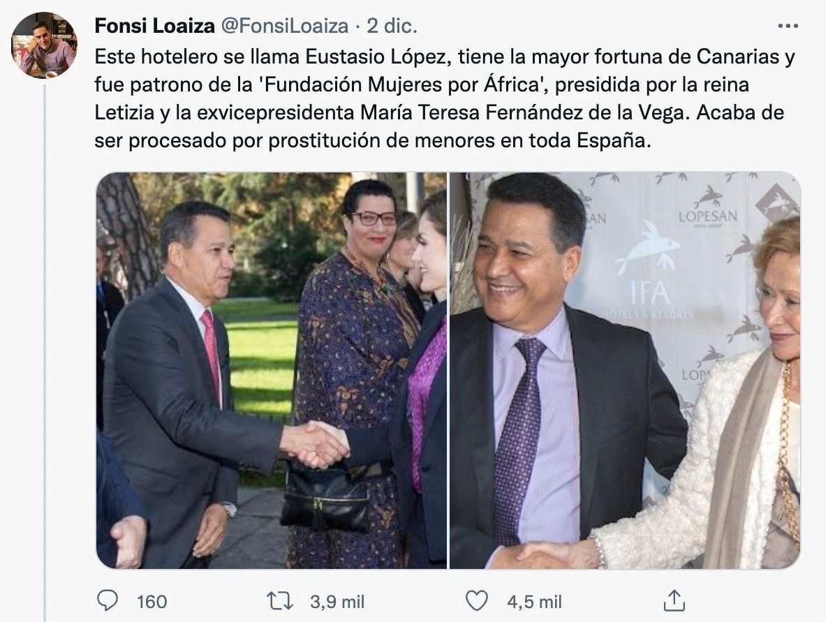 Tuit de Fonsi Loaiza, que se presenta como doctor en Medios, Comunicación y Cultura por la UAB. Picapedrero de la información. Tiene en Twitter más de 141.0000 seguidores
