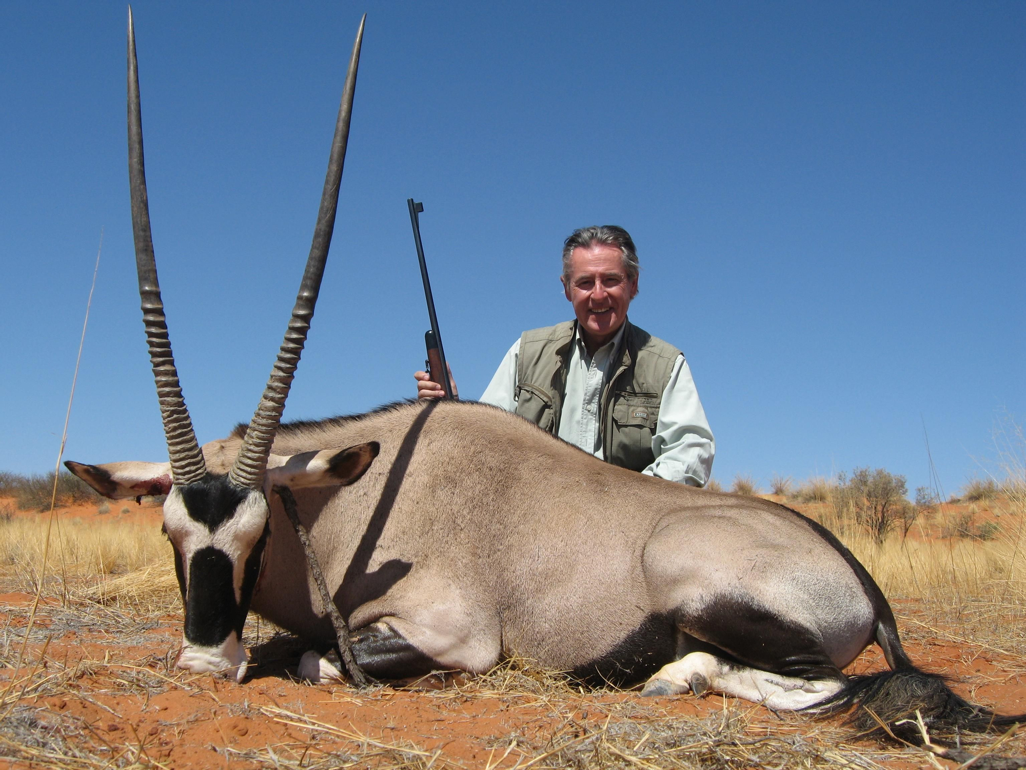 Miguel Blesa, de cacería en Namibia, en noviembre de 2007.