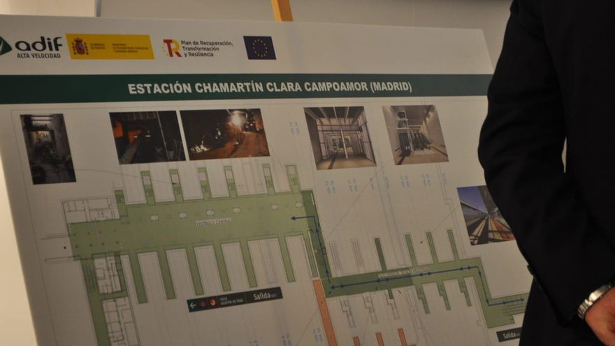 Plano del nuevo acceso directo de la estación de Chamartín