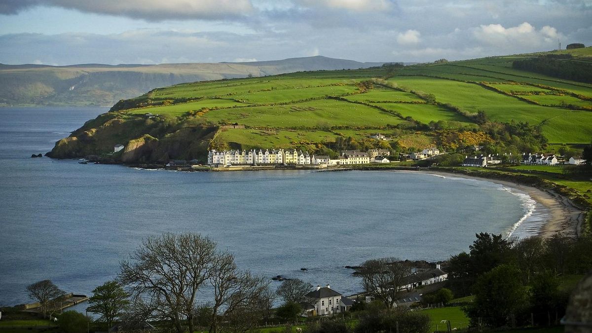 Vistas desde la carretera que conduce a Torr Head.