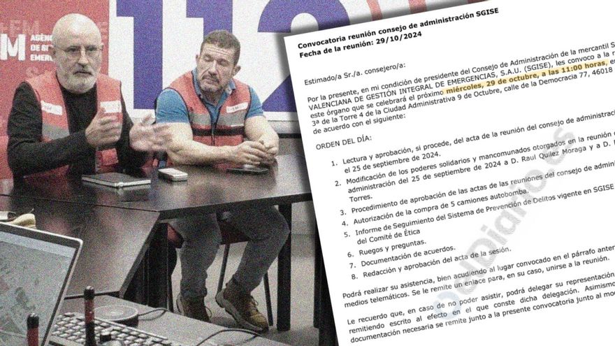 La jueza estudia documentos de una reunión ajena a la dana a la que la cúpula de Emergencias fue en plena alerta roja