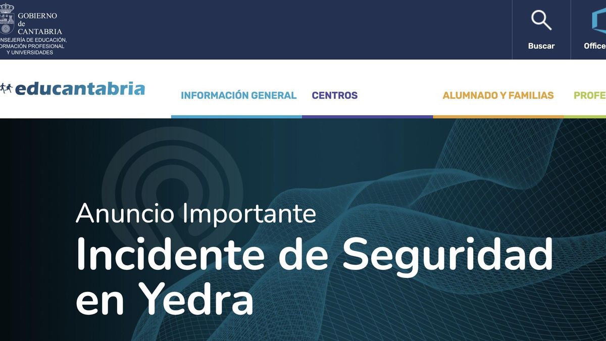 Educación pide a los usuarios de Yedra que cambien sus contraseñas por el elevado número de registros personales "comprometidos"