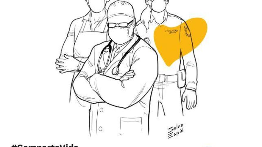 Cartel de la campaña del Teléfono de la Esperanza durante el estado de alarma