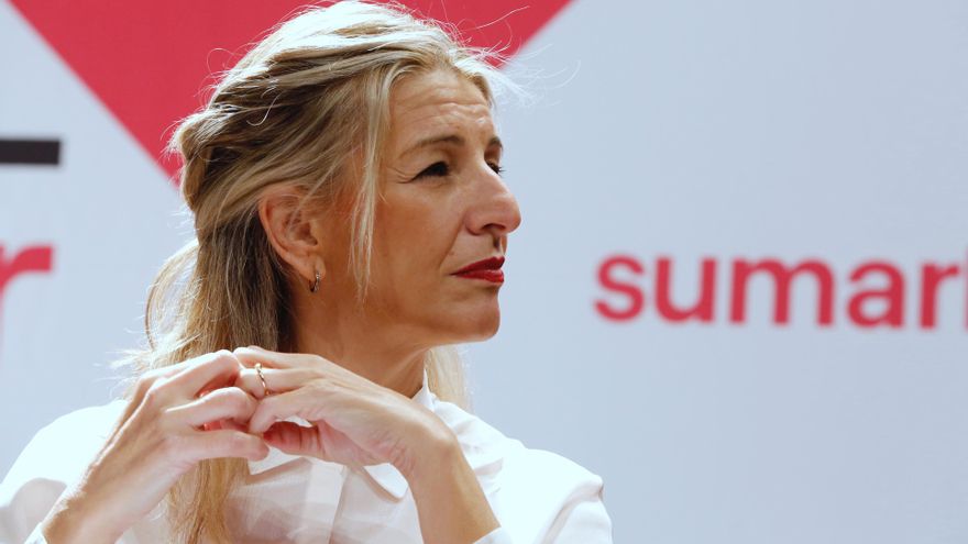 Archivo - La vicepresidenta segunda del Gobierno, Yolanda Díaz, durante un acto de escucha de Sumar, en Fundos Fórum, a 4 de febrero de 2023, en Valladolid, Castilla y León (España). El proyecto político de Díaz nace como un movimiento ciudadano de cara a