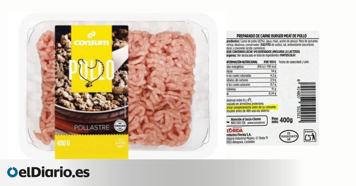 Alerta alimentaria por Salmonella en preparado de carne para hamburguesas de la marca CONSUM