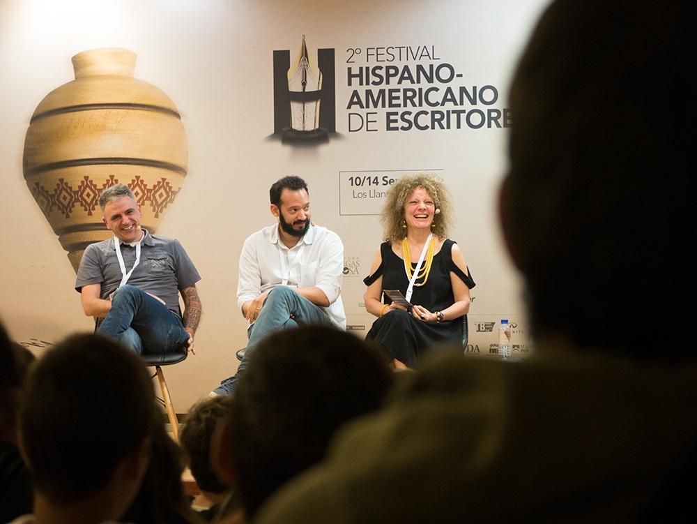 Marcelo Luján, Rodrigo Blanco Calderón y Karla Suárez.