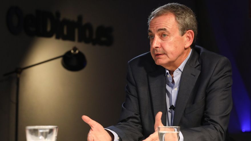 José Luis Rodríguez Zapatero durante la entrevista a elDiario.es