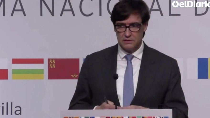 El ministro de Sanidad, Salvador Illa, en rueda de prensa