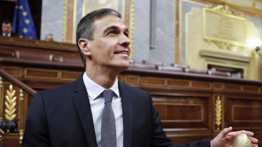 Imagen de archivo (19/06/2024) del presidente del Gobierno, Pedro Sánchez, durante una sesión de control en el Congreso de los Diputados en Madrid. EFE/ Mariscal