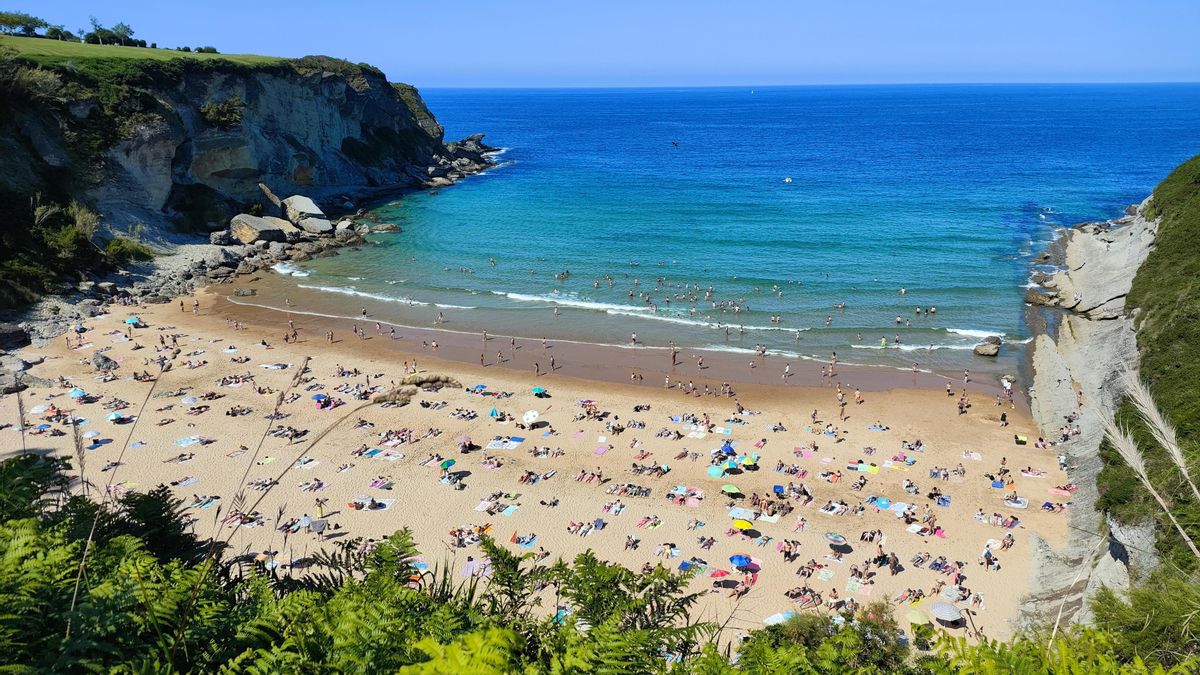 A pocos kilómetros del centro de Santander: la playa rodeada de naturaleza y acantilados frente al mar Cantábrico