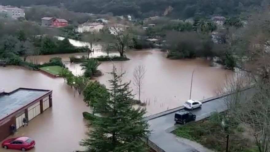 Inundación en Laredo este martes 17 de enero.
