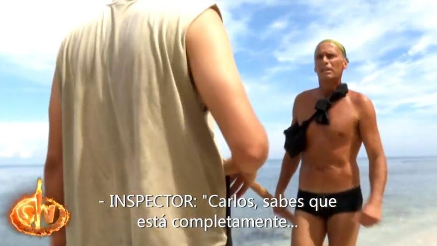 Un inspector de Supervivientes reprende a Carlos Lozano
