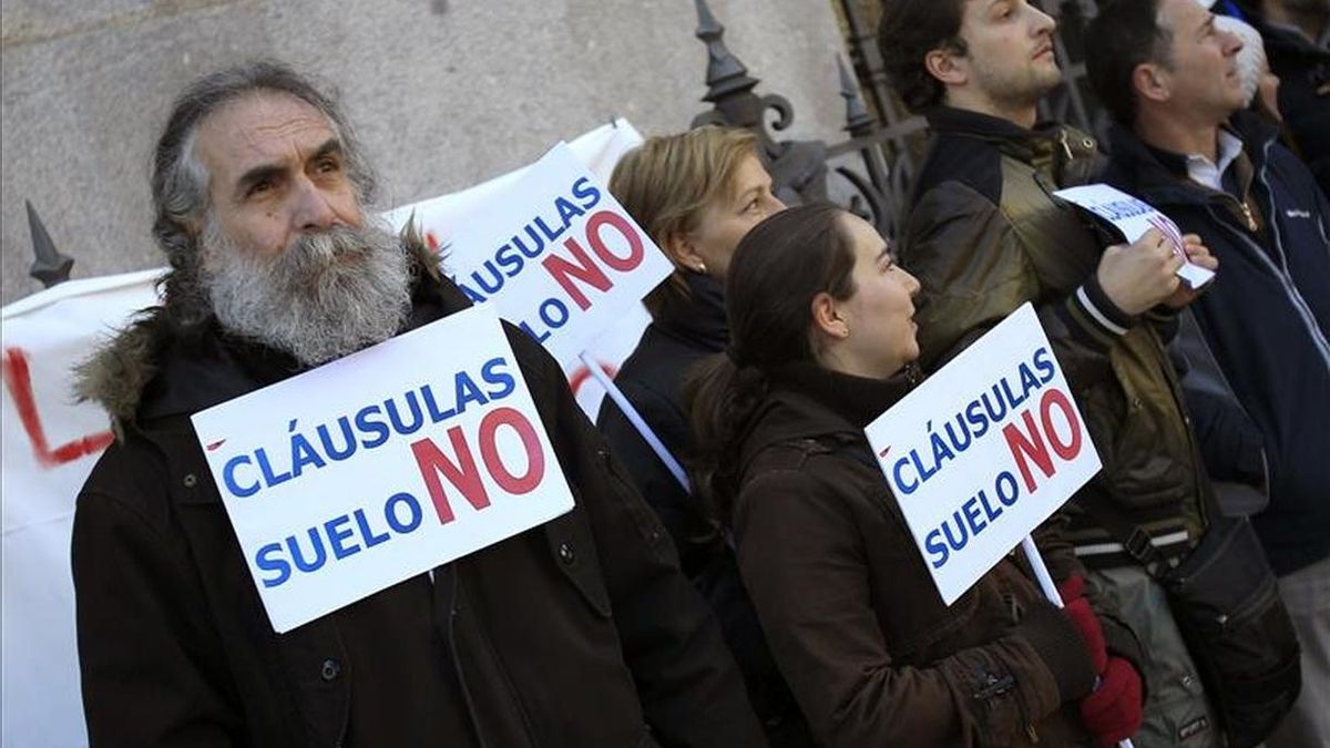 Manifestación contra las cláusulas suelo.