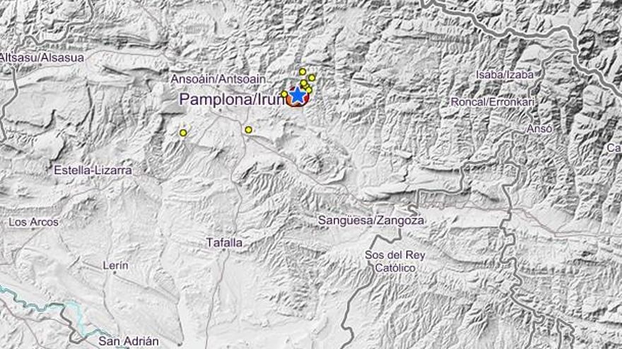 Un terremoto de magnitud 4,4 despierta a Navarra en plena medianoche