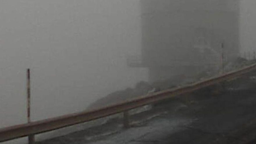 Frío intenso en las cumbres: un grado bajo cero en El Roque