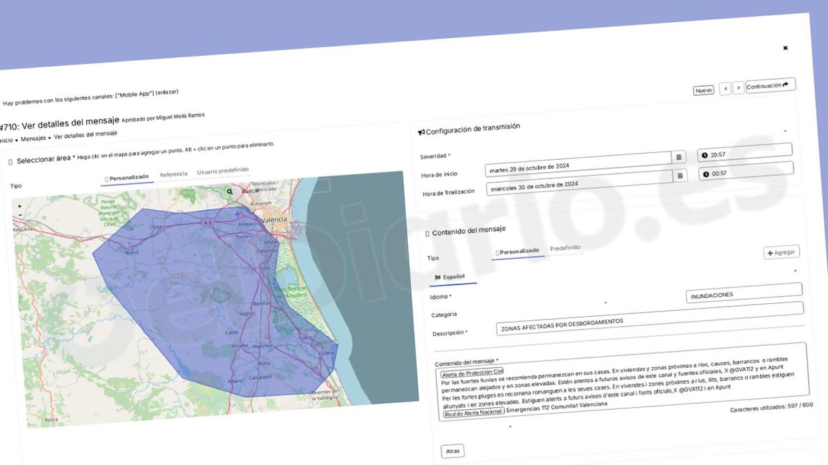 Emergencias entrega a la jueza de la dana el Es-Alert que pedía refugio en alto mucho después del desbordamiento del Poyo