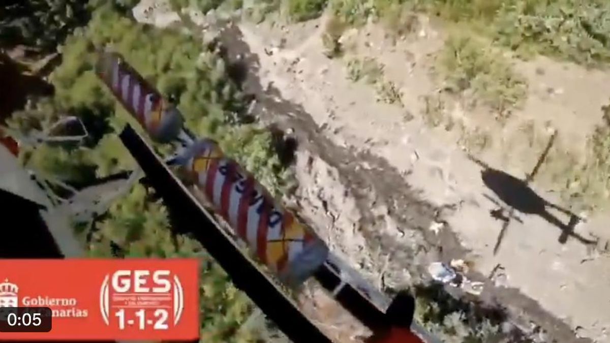 Un momento del rescate. 112