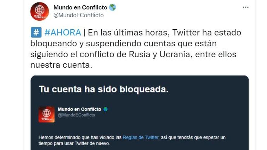 Twitter bloquea “por error” cuentas que documentan el ataque ruso a Ucrania