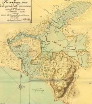 Plano de la laguna de 1.821 elaborado por Juan de Lobo | Asociación de Amigos de La Janda