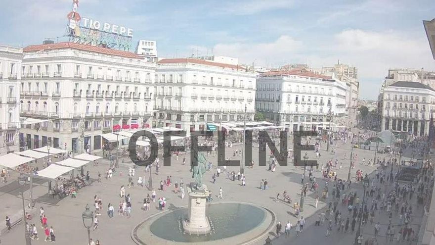 Las cámaras en directo que enfocan la Puerta del Sol desconectadas