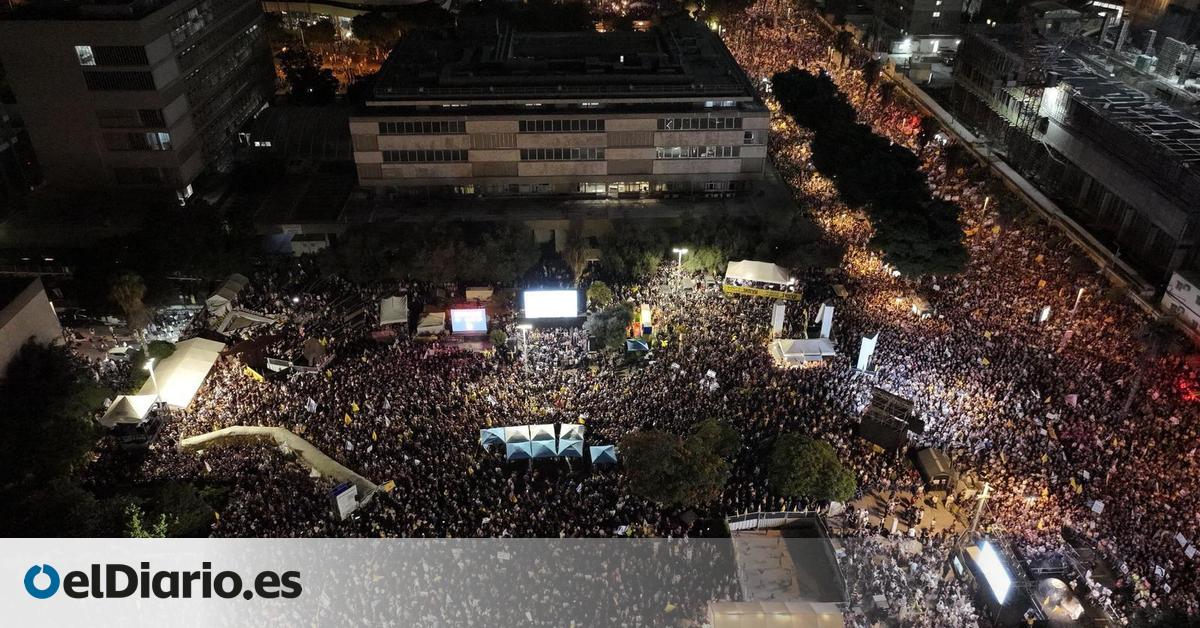 Cientos de miles de manifestantes israelíes piden a Netanyahu un acuerdo de alto el fuego para liberar a los rehenes