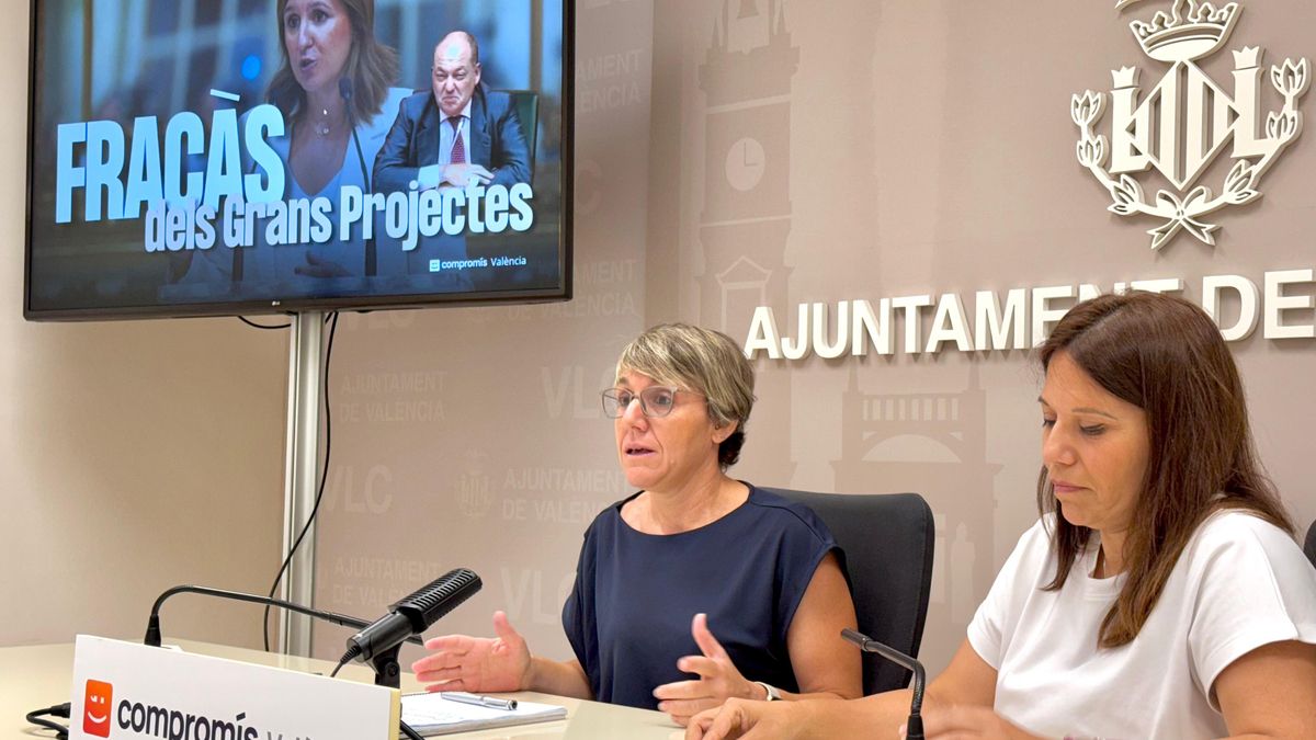 La portavoz de Compromís, Papi Robles, y la concejala Eva Coscollà reclaman el cese del edil responsable de contratación y Grandes Proyectos.
