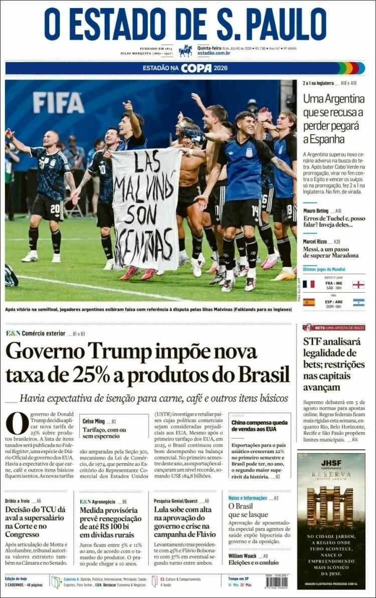 Hermosa mañana, ¿verdad? La Selección Argentina lo hizo otra vez: las tapas de los diarios se rinden ante la Scaloneta finalista