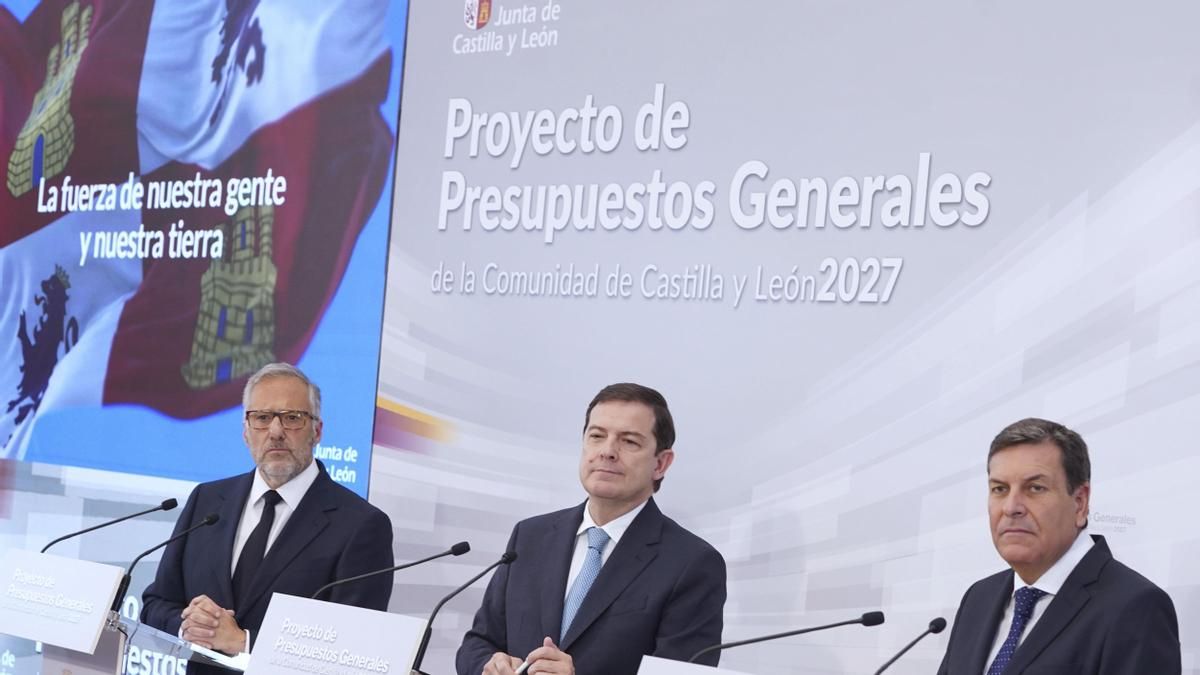 La Junta de Castilla y León presenta sus presupuestos de 2027, que prevé aprobar en las Cortes tras dos años prorrogados