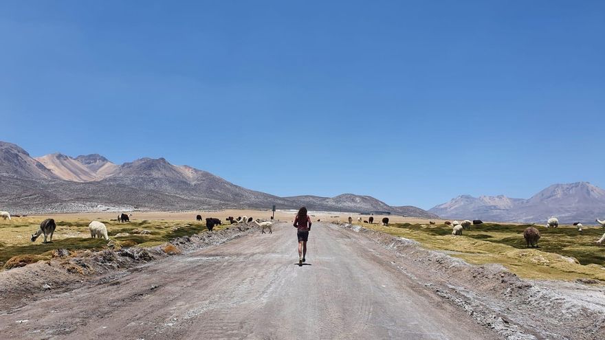 Corriendo por carreteras andinas