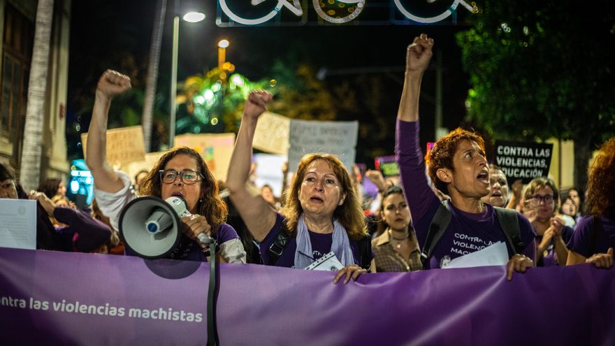 Miles de personas se manifiestan en Santa Cruz de Tenerife este viernes 25 de noviembre en contra de la violencia machista