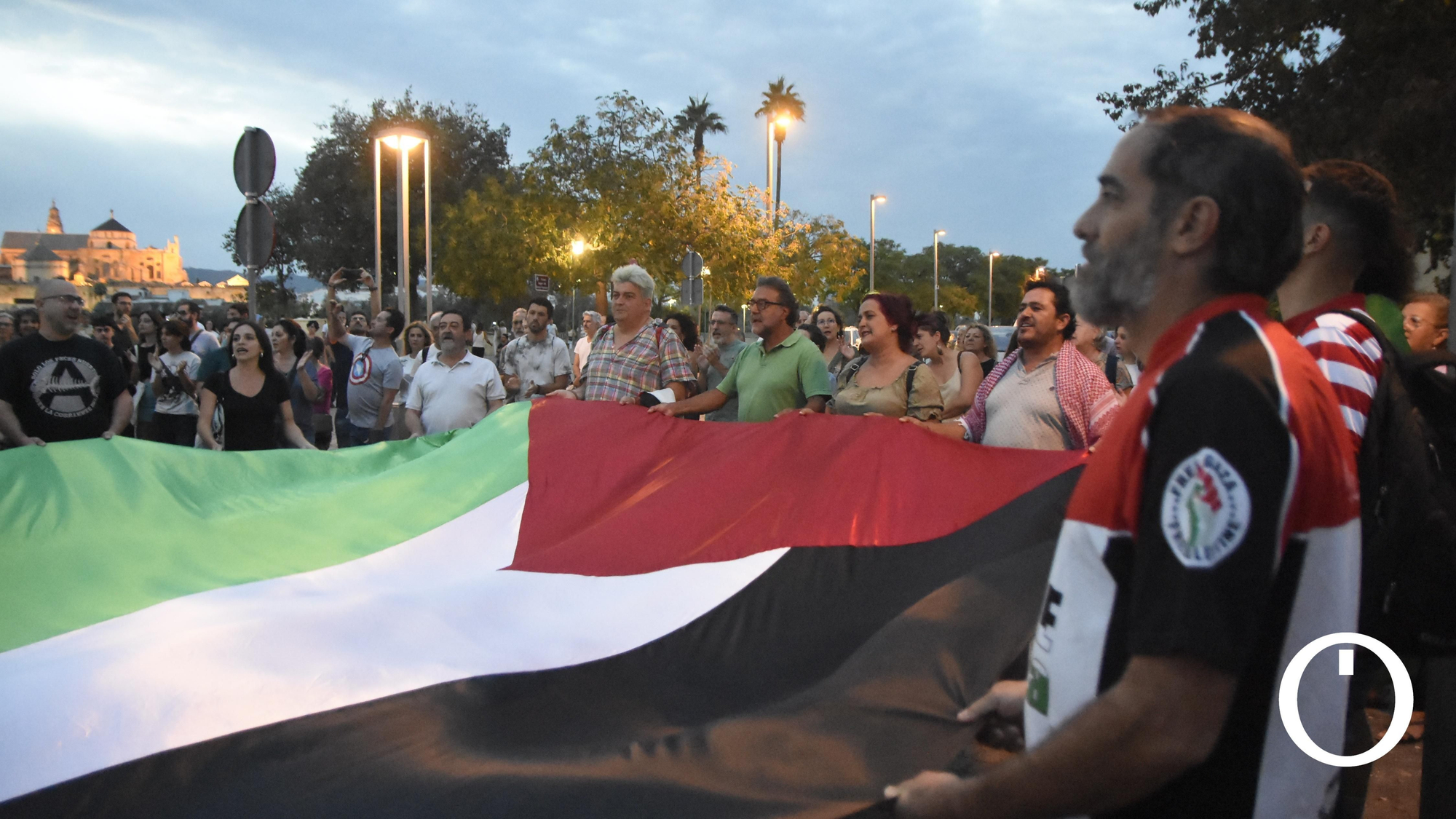 Concentración en solidaridad con el pueblo palestino.