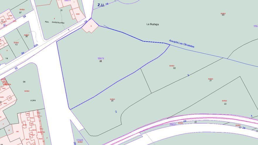 En azul, una de las fincas subastadas del presunto testaferro de Zaplana.