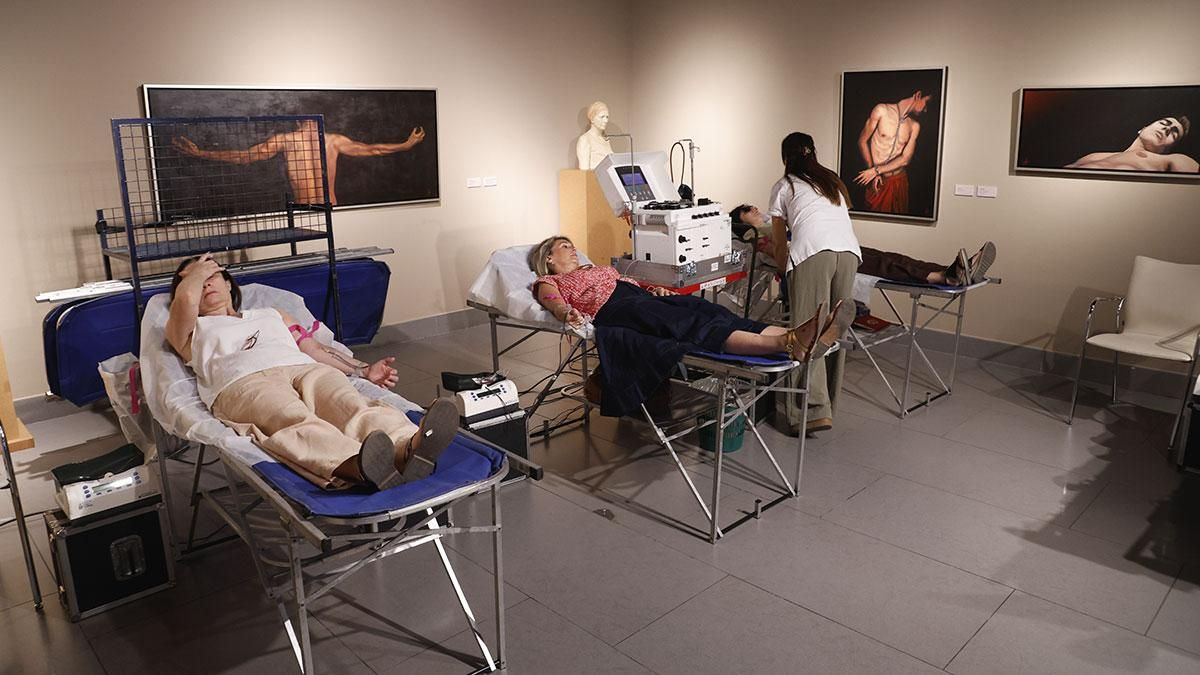 Donación de sangre en la sede de la Fundación Cajasol de Córdoba