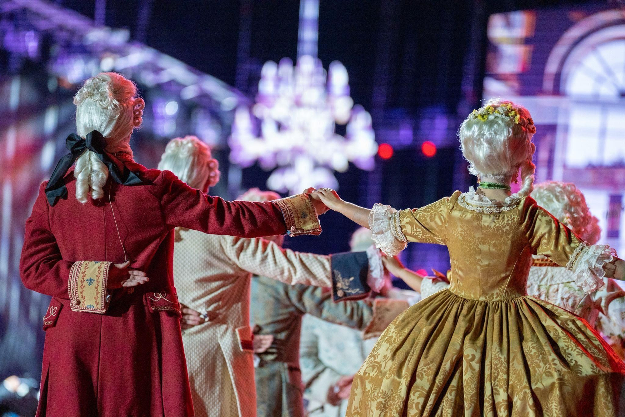 Puesta en escena del Minué de los Aires en Re (1980) en el Festival del siglo XVIII de la Bajada 2025.