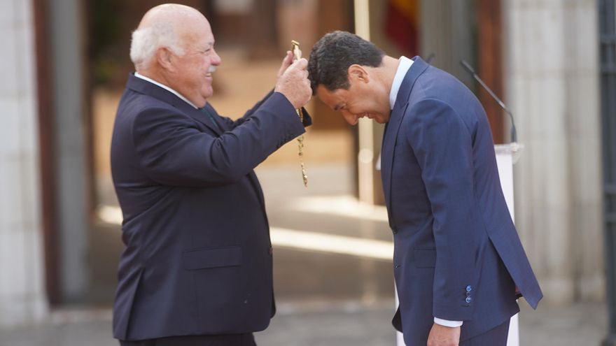 Moreno y Feijóo presentan el liderazgo total del PP en Andalucía frente al Gobierno "dividido" de Pedro Sánchez