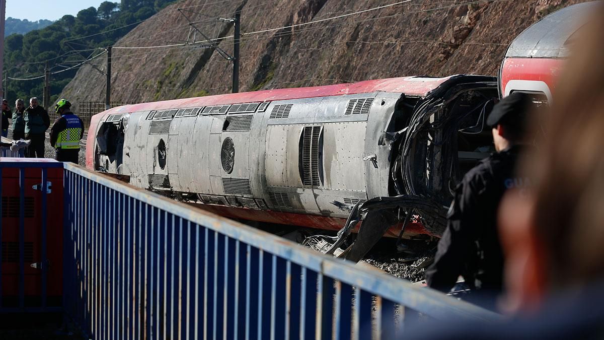 Estado en el que ha quedado parte del tren Iryo tras el accidente
