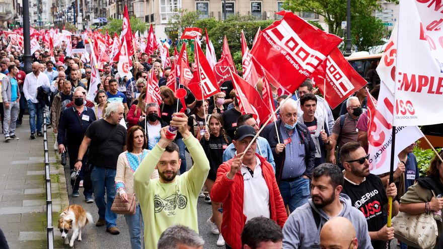 Manifestación de los trabajadores del sector del metal en Cantabria. Foto de archivo.
