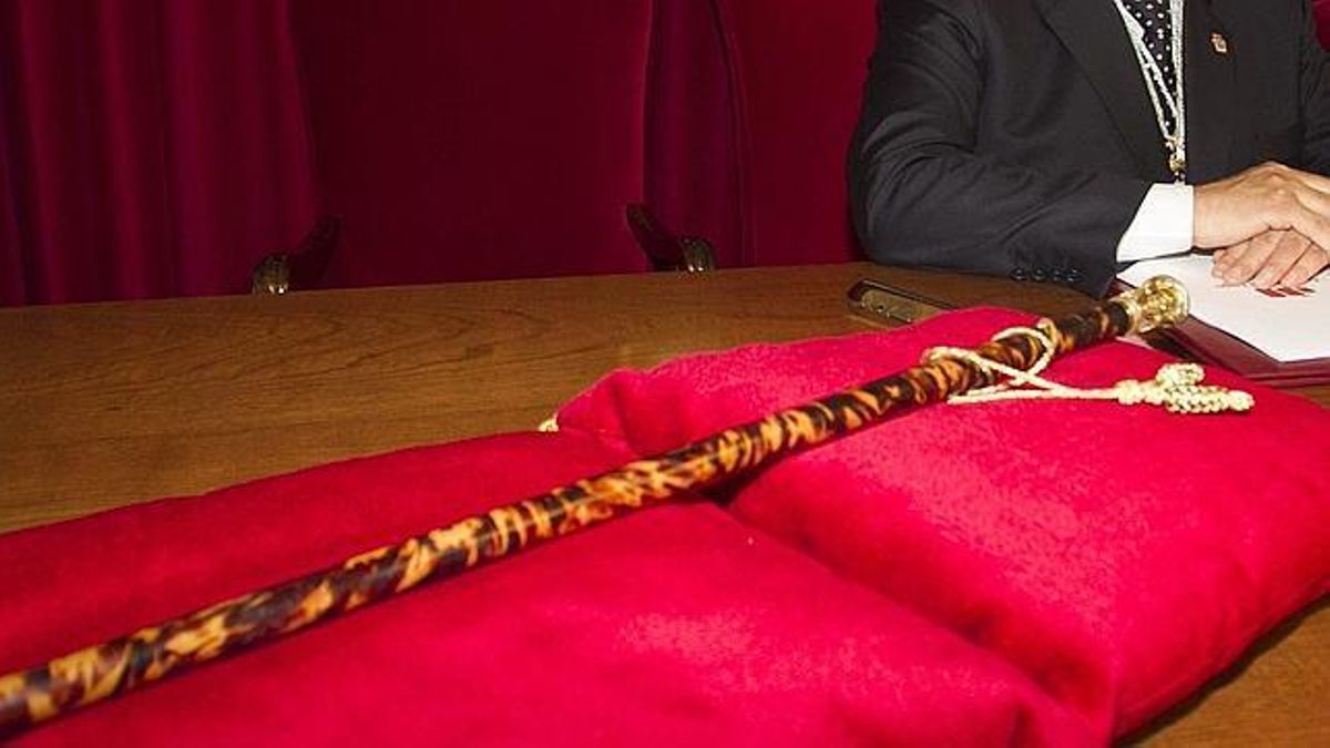 Bastón de mando de un ayuntamiento.