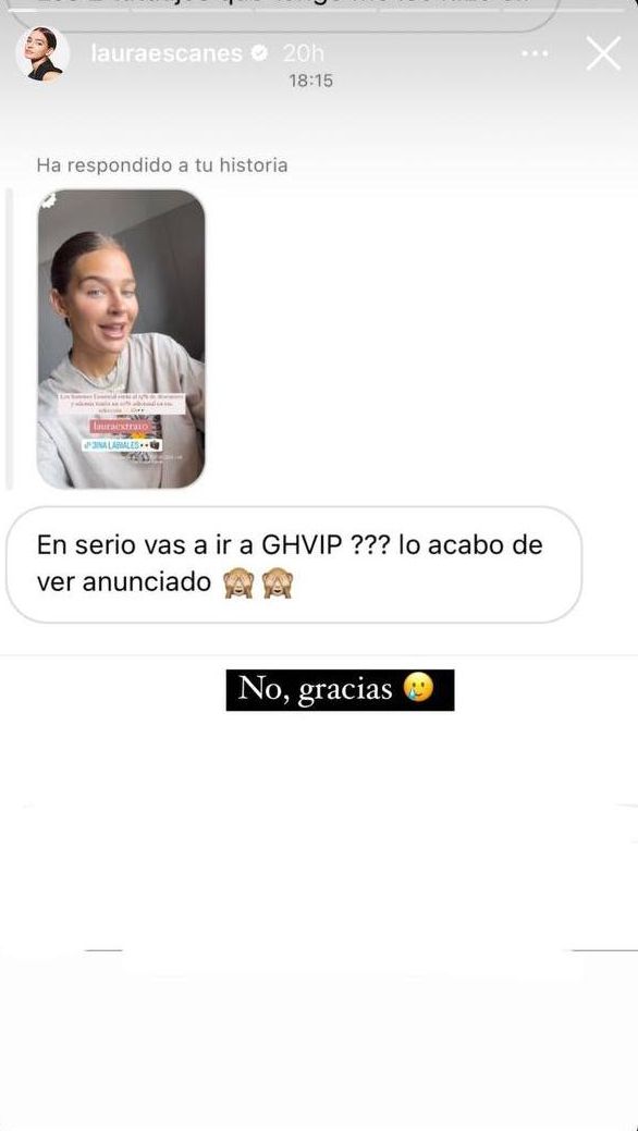 Desmentido de Laura Escanes