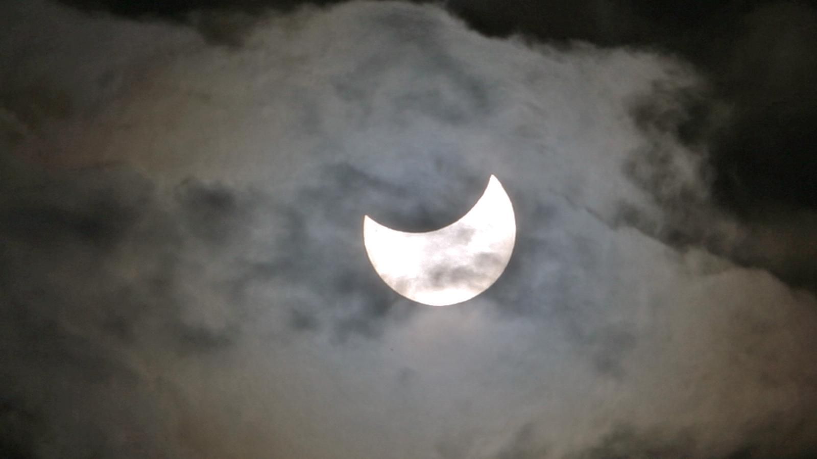 Eclipse de sol desde el sureste de Gran Canaria. (Alejandro Ramos)