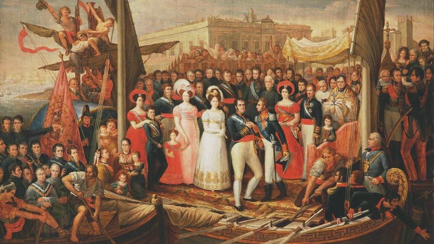 Desembarco de Fernando VII en el Puerto de Santa María, Cádiz. 1823 / Congreso de los Diputados.