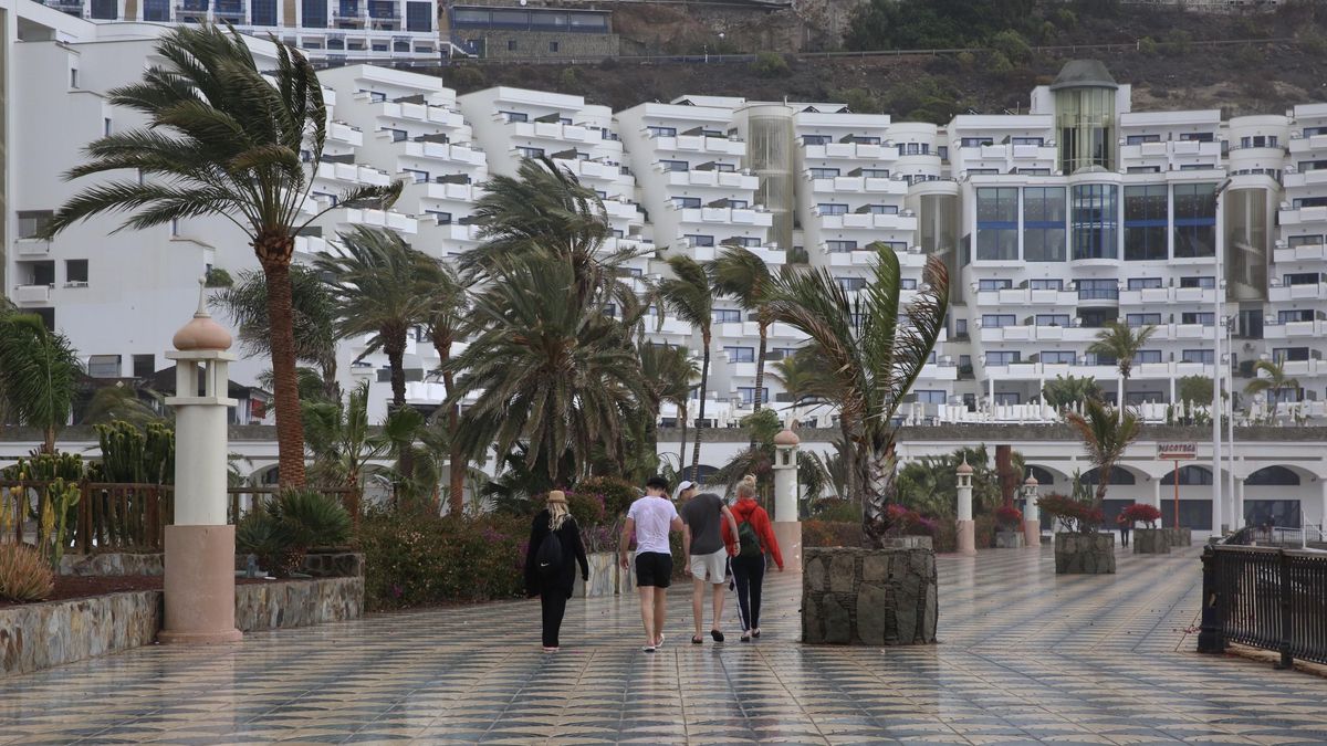 FOTOGALERÍA | Fuerte viento y oleaje en el sur de Gran Canaria