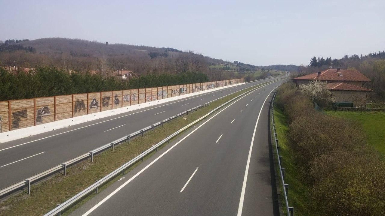 La autovía Vitoria-Altube, vacía