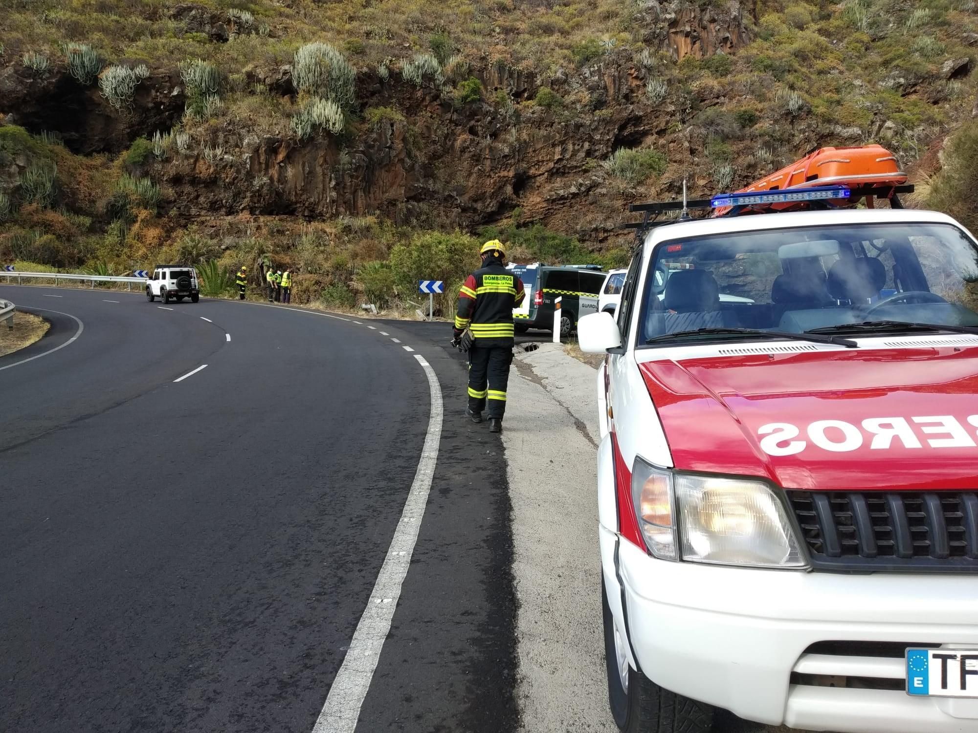 Dispositivo que participó en el siniestro. BOMBEROS LA PALMA