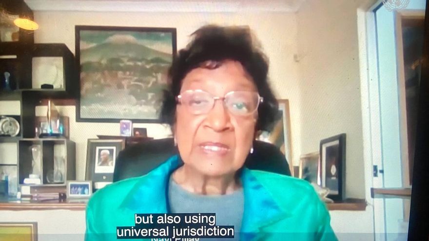 La jueza Navi Pillay, en su comparecencia ante la ONU la pasada semana