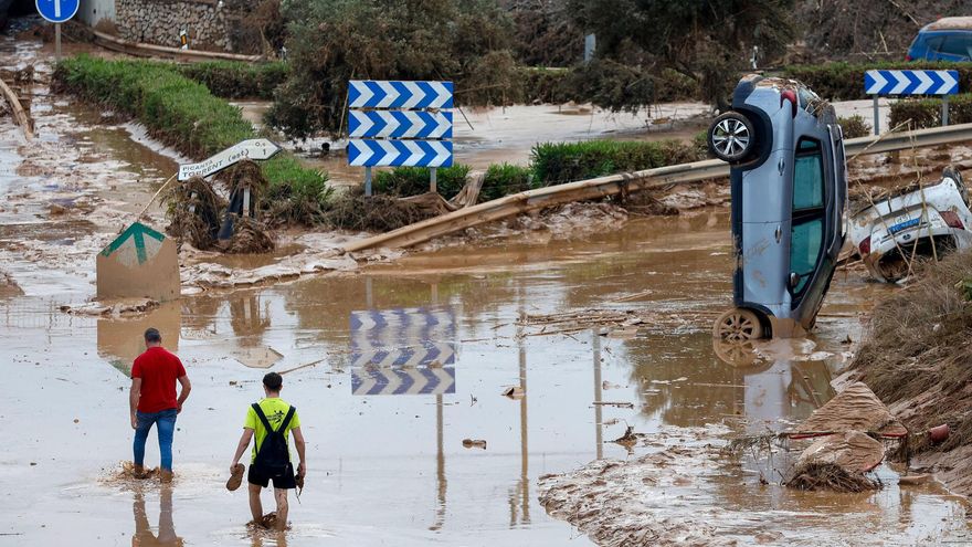 Aspecto de la carretera que une València y Torrent, este jueves