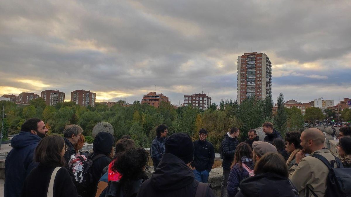 The moment when you start walking around the city from the Segovia Bridge.