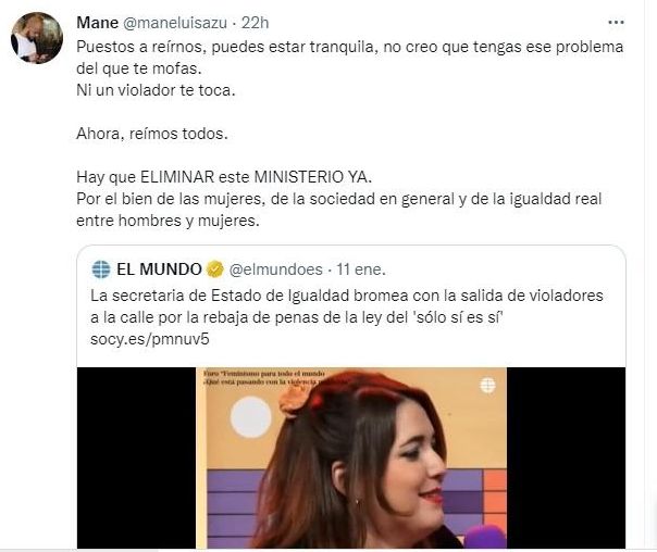 El tuit que ha borrado de su perfil Manuel Corral candidato del PP a la Alcaldía de Azuqueca de Henares