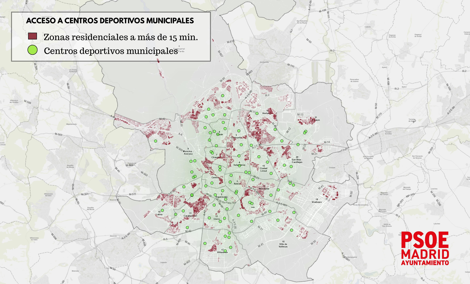 Acceso a centros deportivos municipales